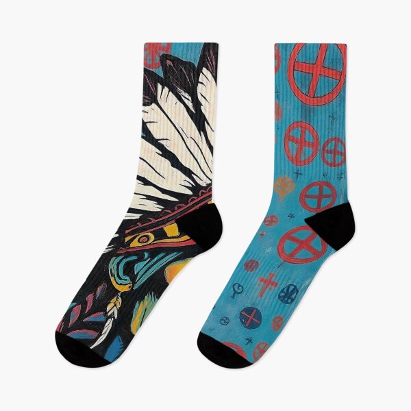 Item preview, Abstract illustration with an Indian chief designed and sold by BoBiloArt.