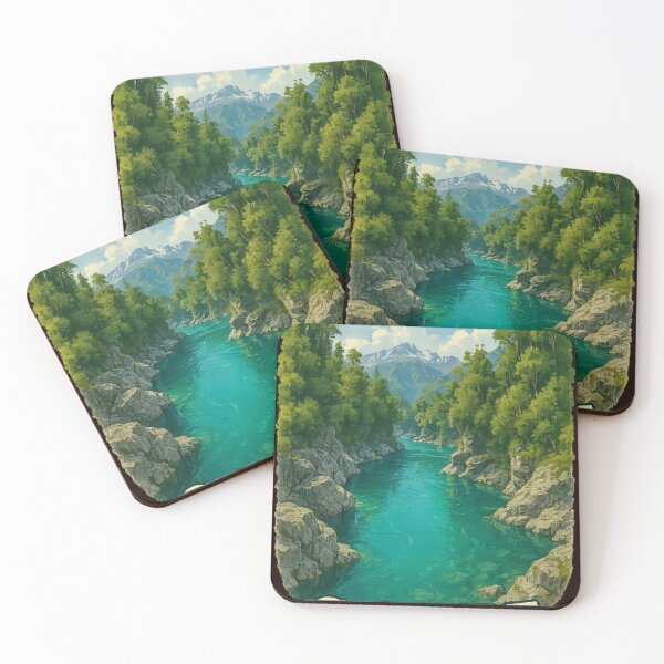 Item preview, Hokitika Gorge with Alpine Peaks, South Island designed and sold by Aryabek.