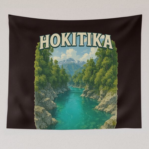 Item preview, Hokitika Gorge with Alpine Peaks, South Island designed and sold by Aryabek.