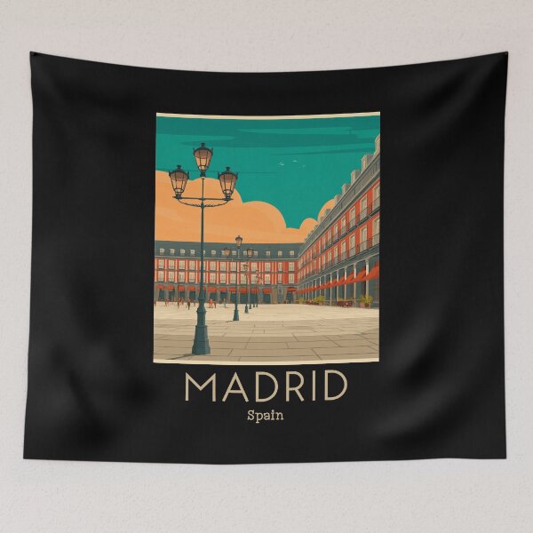 Item preview, A Vintage Travel Art of Madrid - Spain  designed and sold by GoodOldVintage.