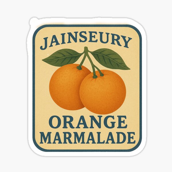 Item preview, Vintage Orange Marmalade Fruit Label Retro Citrus Art designed and sold by weirdfishes123.