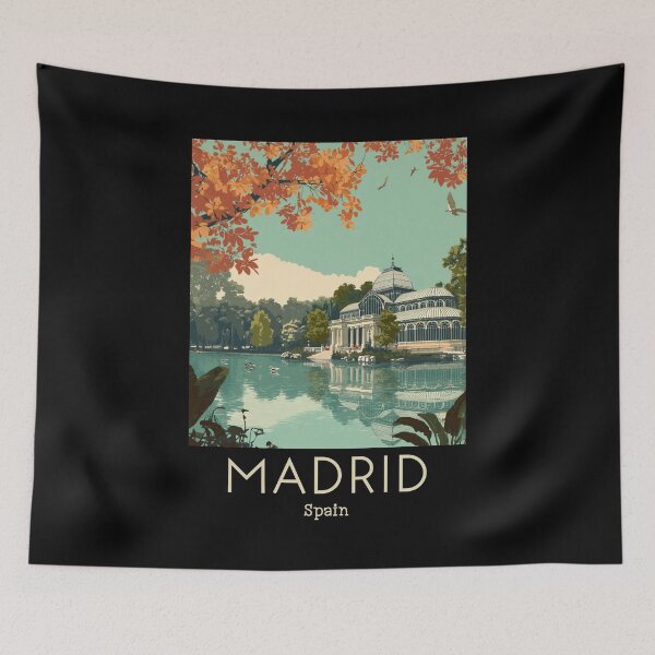 Item preview, A Vintage Travel Art of Madrid - Spain  designed and sold by GoodOldVintage.