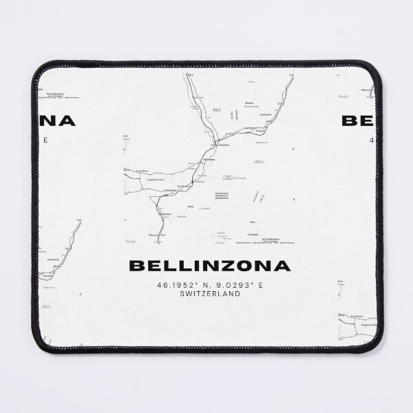 Item preview, Bellinzona Switzerland Minimalist Black & White Map Print designed and sold by RM-Journey.