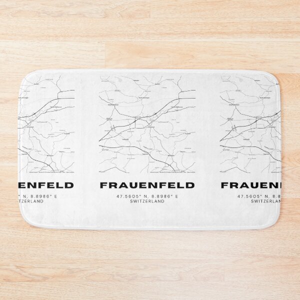 Item preview, Frauenfeld Switzerland Minimalist Black & White Map Print designed and sold by RM-Journey.