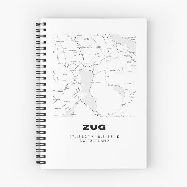 Item preview, Zug Switzerland Minimalist Black & White Map Print designed and sold by RM-Journey.
