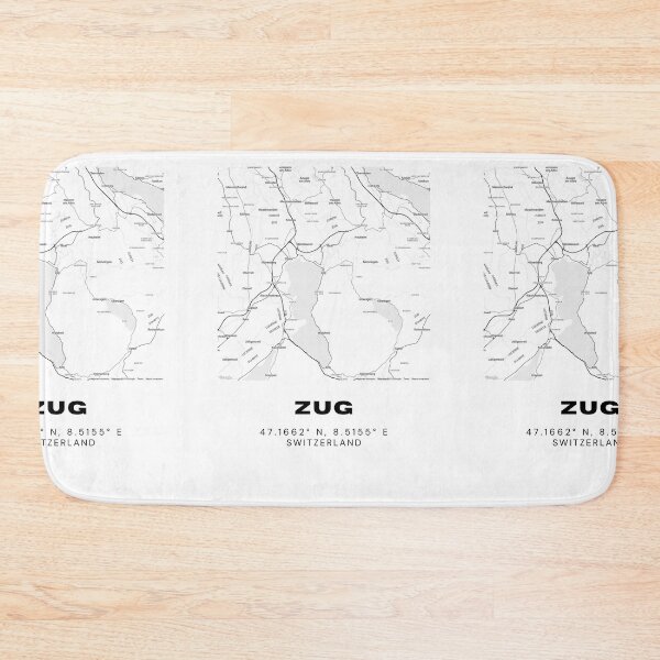 Item preview, Zug Switzerland Minimalist Black & White Map Print designed and sold by RM-Journey.
