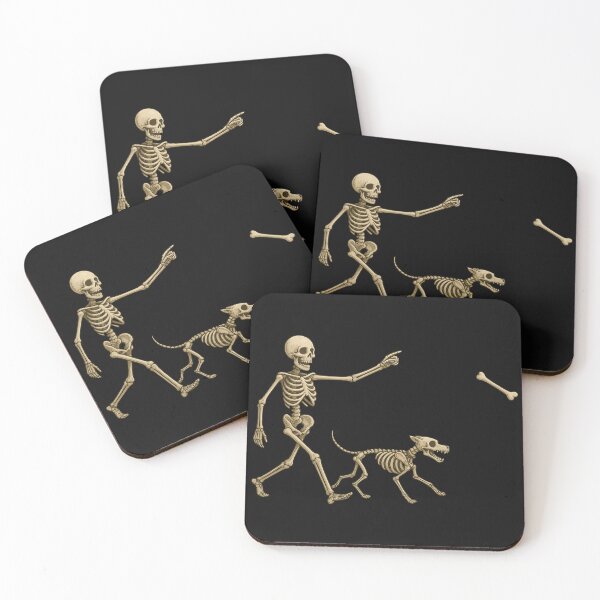Item preview, Skeleton throwing bone to dog designed and sold by Relatable Tees.