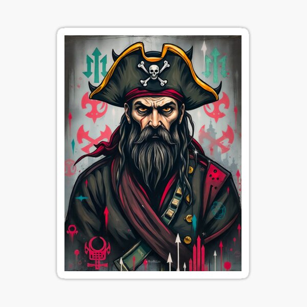 Item preview, Surreal illustration with a charismatic pirate designed and sold by BoBiloArt.