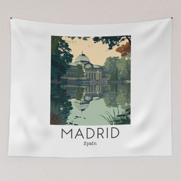 Item preview, A Vintage Travel Art of Madrid - Spain  designed and sold by GoodOldVintage.