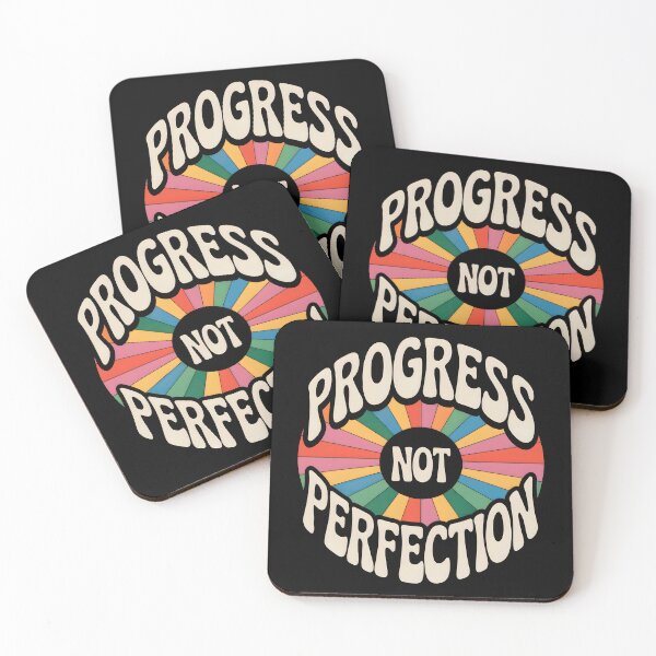 Item preview, Progress not Perfection | Inspiring Retro Vintage Design designed and sold by Altered Pixels.