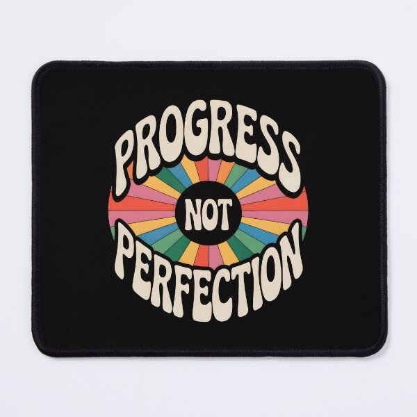Item preview, Progress not Perfection | Inspiring Retro Vintage Design designed and sold by Altered Pixels.