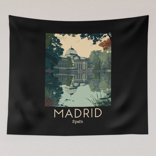 Item preview, A Vintage Travel Art of Madrid - Spain  designed and sold by GoodOldVintage.