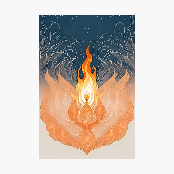 Item preview, Flame in the Wind – Stillness Amid Chaos designed and sold by StoicWayOfLife.
