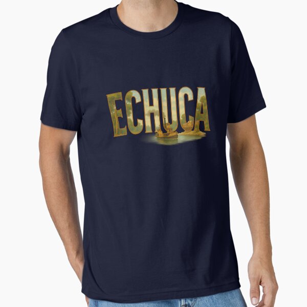 Item preview, Echuca Victoria Australia Vintage River Town Typography Art designed and sold by SwanAndStone.