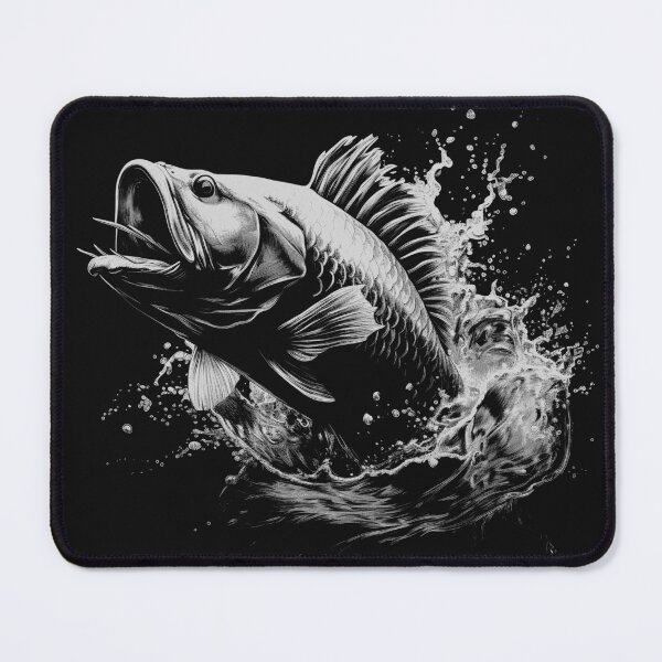 Item preview, Jumping Bass Fish Jumping Bass designed and sold by Ecmoprints.