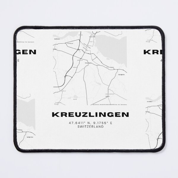 Item preview, Kreuzlingen Switzerland Minimalist Black & White Map Print designed and sold by RM-Journey.