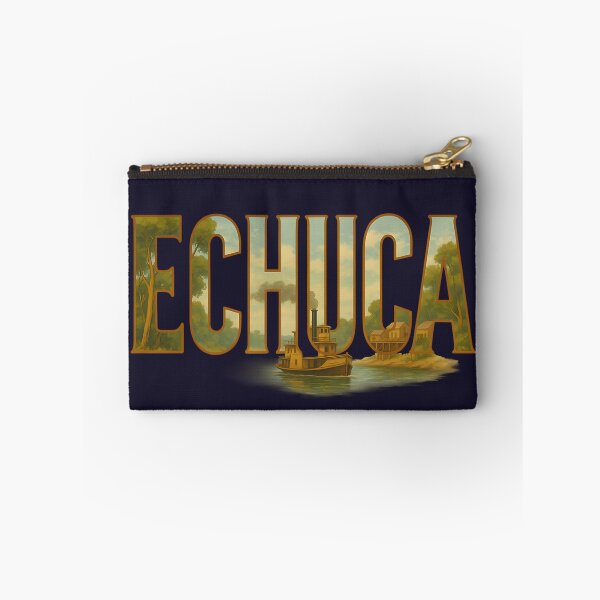 Item preview, Echuca Victoria Australia Vintage River Town Typography Art designed and sold by SwanAndStone.