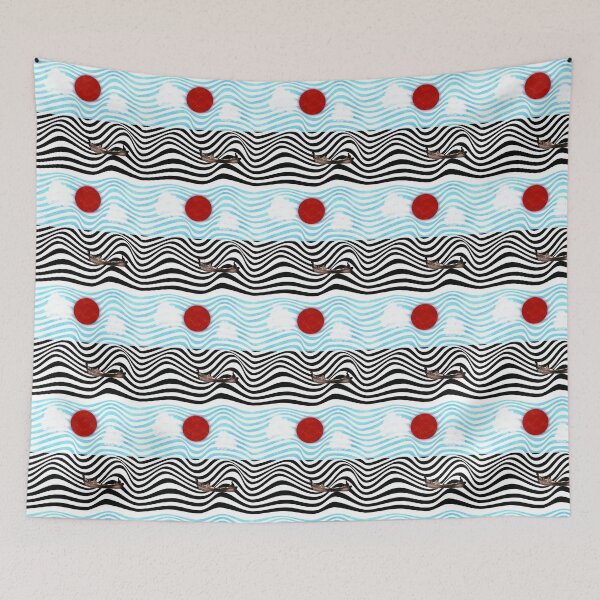 Item preview, Ocean waves vintage Gautama buddha ink art  designed and sold by NadiTrends.