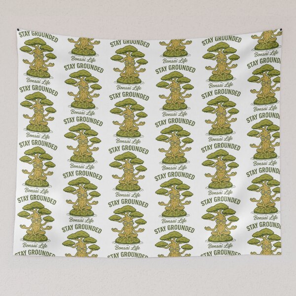 Item preview, Stay Grounded Bonsai Meditation Design for Plant Lovers designed and sold by BunBuntheDog-.