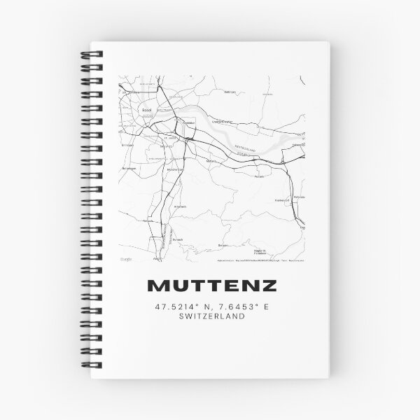 Item preview, Muttenz Switzerland Minimalist Black & White Map Print designed and sold by RM-Journey.