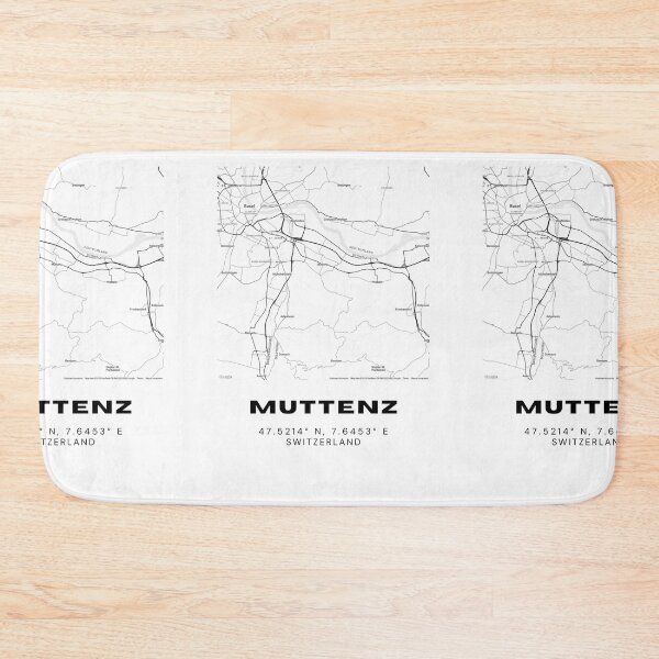 Item preview, Muttenz Switzerland Minimalist Black & White Map Print designed and sold by RM-Journey.