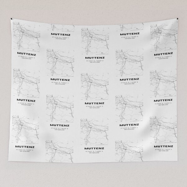 Item preview, Muttenz Switzerland Minimalist Black & White Map Print designed and sold by RM-Journey.