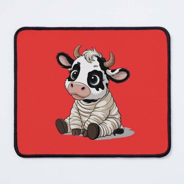 Item preview, an adorable baby cow with white fur and black patches with large, dreamy eyes designed and sold by 123ks.