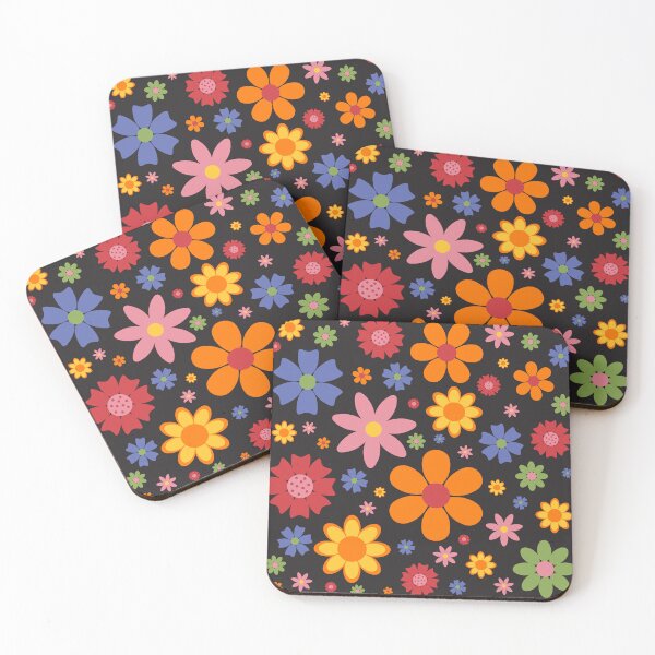 Item preview, Colorful Hippie Flower Pattern designed and sold by catchicadesign.