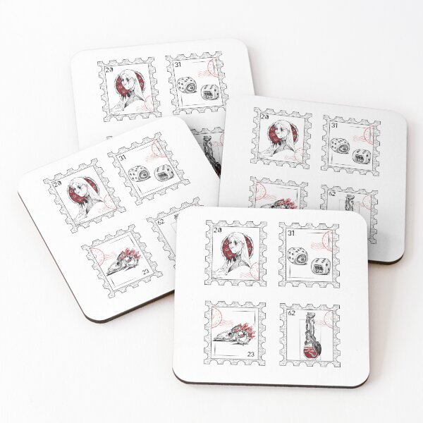 Item preview, Vintage Ink Postage Stamps designed and sold by FarieArt.