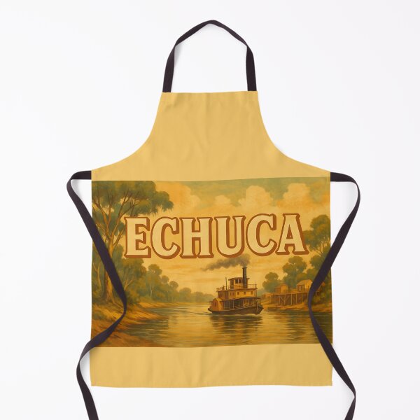 Item preview, Echuca Australia Vintage Travel Poster – Rustic River Town Artwork designed and sold by SwanAndStone.