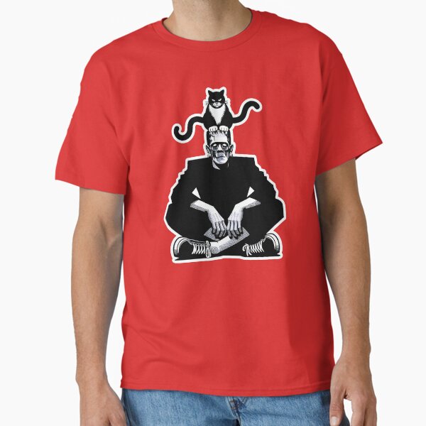 Item preview, Frankenstein mit Katze am Kopf designed and sold by Kobeko.