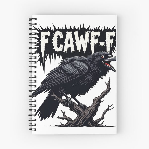 Aperçu de l'œuvre Corbeau en colère F-CAWF-F – Conception d'attitude d'oiseau gothique drôle créée et vendue par haitrieuic96.