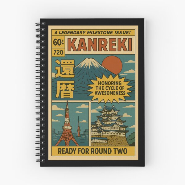 Item preview, Kanreki 60th Birthday Comic Shirt – Retro Japanese Milestone Gift | "Honoring the Cycle of Awesomeness" | Round Two Celebration Tee designed and sold by TheTrendsDesk.