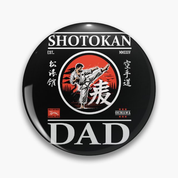 Item preview, Shotokan Karate Dad Design with Karateka and Kanji designed and sold by RetroMaritalArt.
