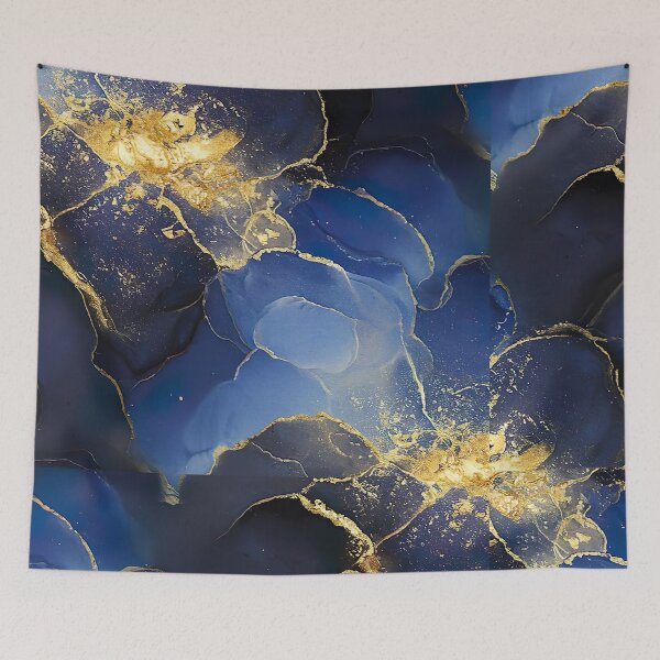 Item preview, Garside Blue Abstract Marbling  designed and sold by NellVerde.