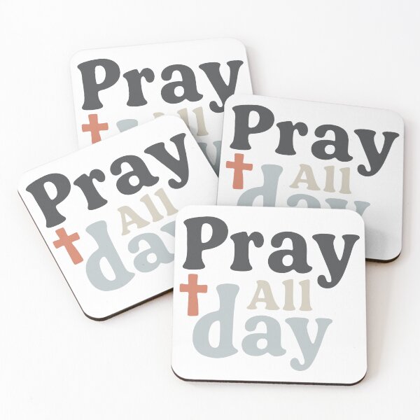 Item preview, Pray All Day Boho Christian Design | Faith Based Hand Lettered Art | Inspirational Quote for Believers designed and sold by Honeyfield Design Co. .