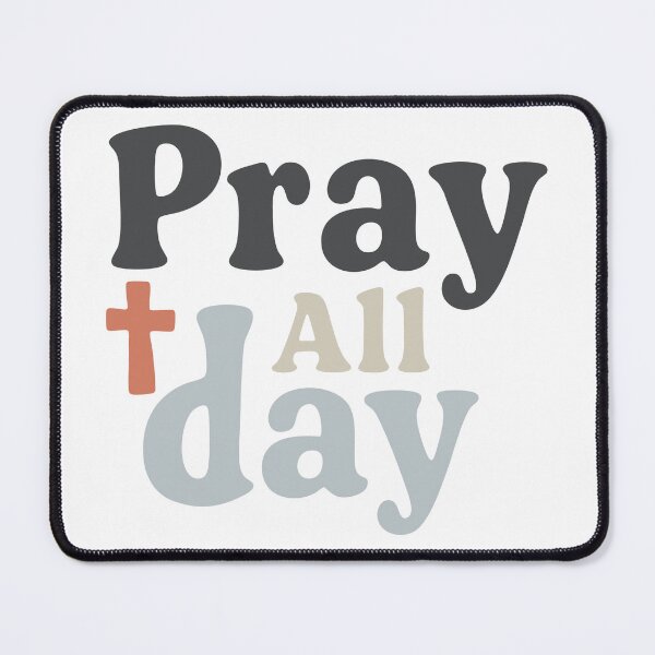 Item preview, Pray All Day Boho Christian Design | Faith Based Hand Lettered Art | Inspirational Quote for Believers designed and sold by Honeyfield Design Co. .