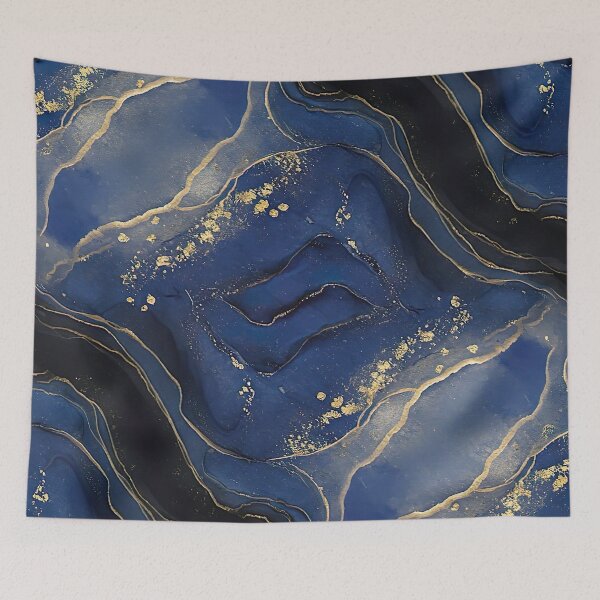 Item preview, Marmoleado abstracto azul Shannon designed and sold by NellVerde.