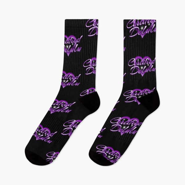 Item preview, Certified Delulu Is the Solulu Gen Z Aesthetic Funny Purple Heart TikTok Y2K Meme Quote designed and sold by darkskydelights.