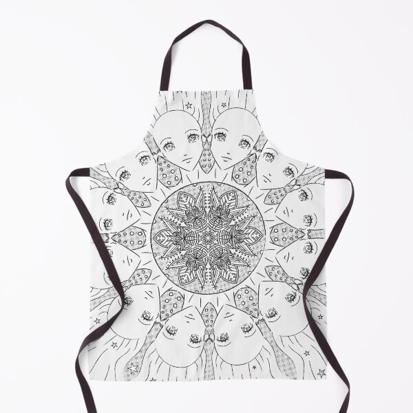 Item preview, Manga/Anime Beautiful Woman with Stars in Her Hair Mandala designed and sold by Morose-merch.