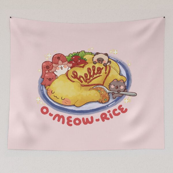 Item preview, Cute o-meow-rice designed and sold by NasDoodleArt.