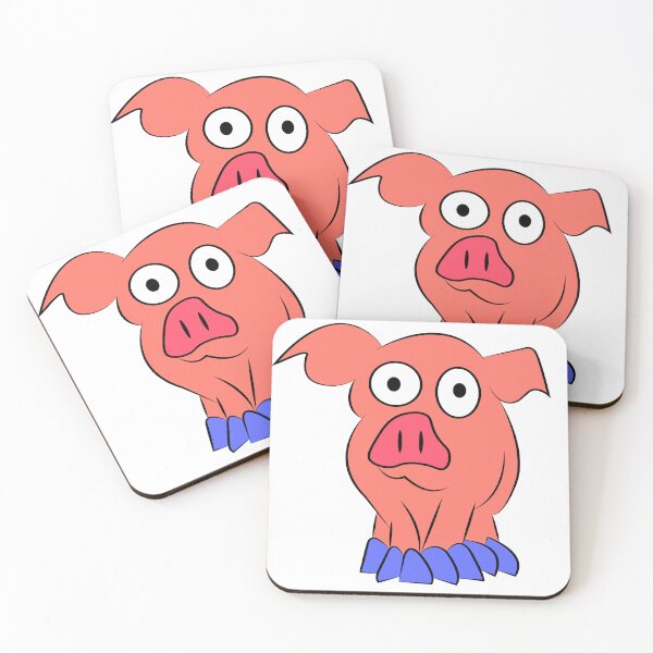 Item preview, Confused Pig – Funny Cartoon Sticker designed and sold by pinovolpino.