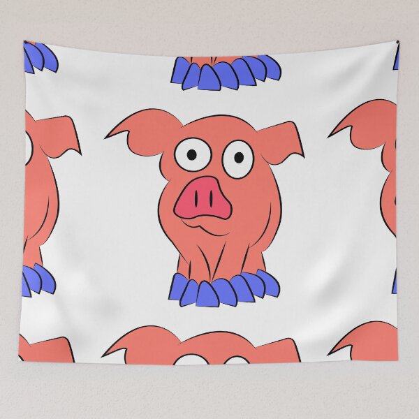 Item preview, Confused Pig – Funny Cartoon Sticker designed and sold by pinovolpino.