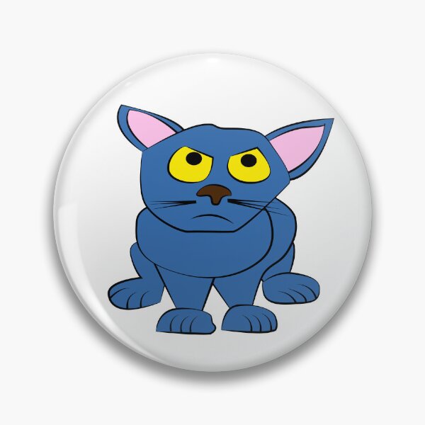 Item preview, Silent Grump – Blue Cat with Attitude designed and sold by pinovolpino.