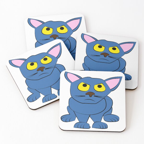 Item preview, Silent Grump – Blue Cat with Attitude designed and sold by pinovolpino.