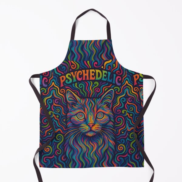 Item preview, Psychedelic Rainbow Cat Art with Hypnotic Eyes designed and sold by Amr Siam.