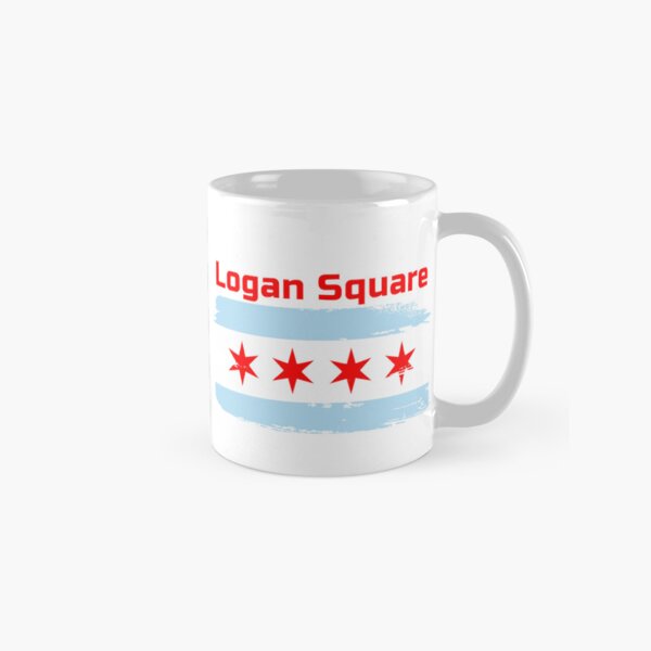 Vista previa del artículo con la obra «El barrio de Logan Square de Chicago», diseñado y vendido por ChicagoTees.