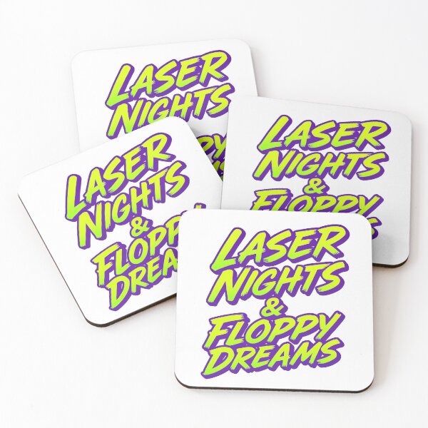 Item preview, Laser Nights & Floppy Dreams - Retro 80s Neon Design designed and sold by zapdesign.