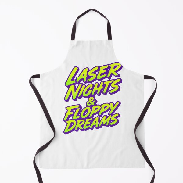 Item preview, Laser Nights & Floppy Dreams - Retro 80s Neon Design designed and sold by zapdesign.