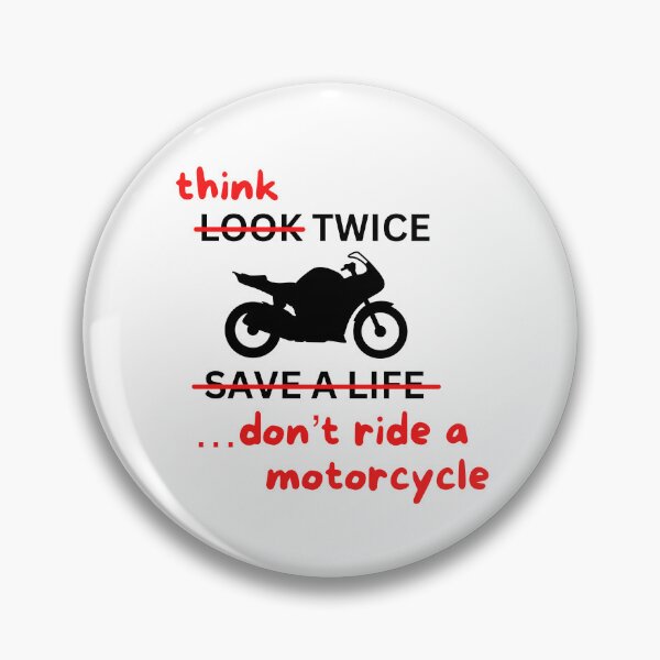 Item preview, Think Twice, Don’t Ride a Motorcycle  designed and sold by Eggroll the Cat.